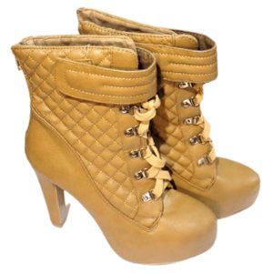 Tan Heal Booties Size 9